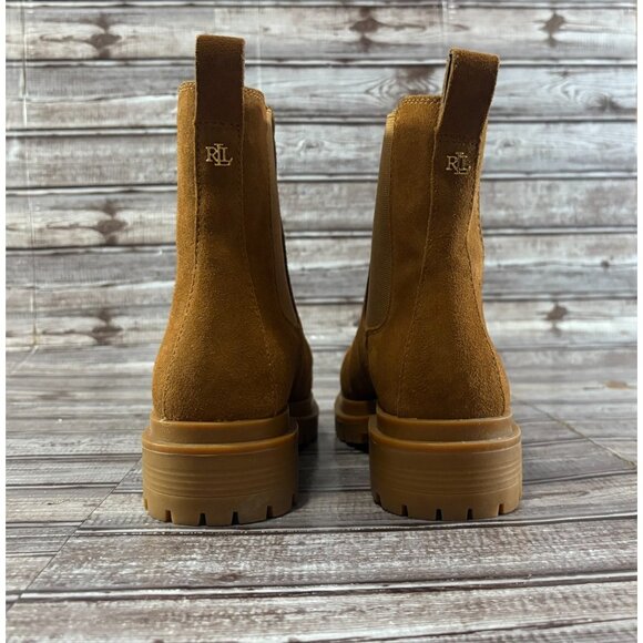 Lauren Ralph Lauren Corinne Suede Ankle Chelsea Boots Size 7.5 color brown - Picture 4 of 11